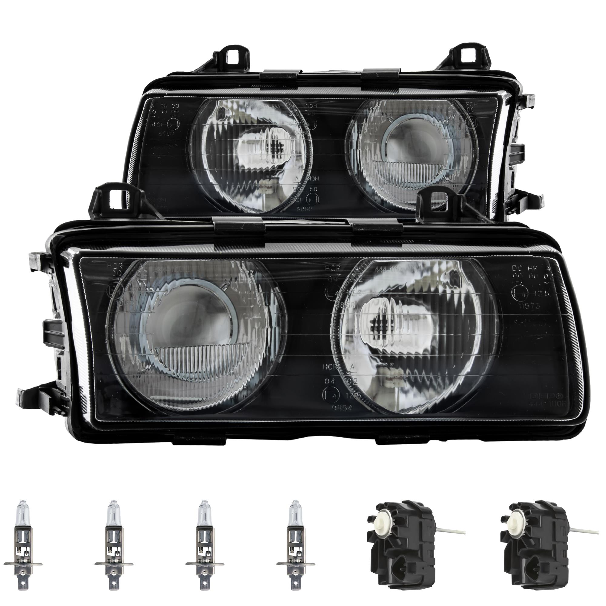 Headlight Set Right And Left Bmw 3 Series E36 Built 90 94 Inkl